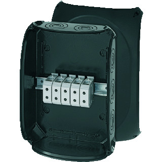 Hensel Kabeldoos ip66/67/69 BM8 16-50 MM² 5 polig invoer M25/40/63 zwart
