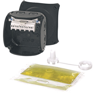 Hensel Kabeldoos ip66/68 BM1 0,75-2,5 MM² 5 polig met gietmassa zwart