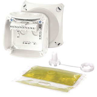 Hensel Kabeldoos ip66/68 BM2 1,5-4 MM² 5 polig met gietmassa grijs