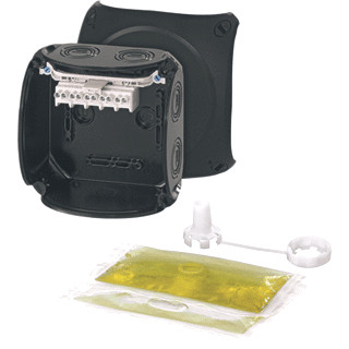 Hensel Kabeldoos ip66/68 BM3 1,5-4 MM² 5 polig met gietmassa zwart