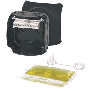 Hensel Kabeldoos ip66/68 BM3 1,5-6 MM² 5 polig met gietmassa zwart