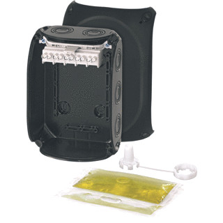 Hensel Kabeldoos ip66/68 BM4 1,5-6 MM² 5 polig met gietmassa zwart