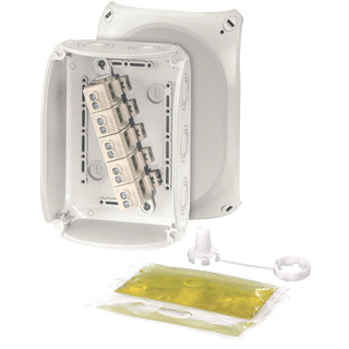 Hensel Kabeldoos ip66/68 BM4 2,5-10MM² 5 polig met gietmassa grijs