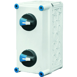 Hensel Lastschakelaarkast 2x40a 4 polig BM1 300x150mm +pe klem