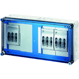 Hensel Mi lastscheiderkast 3x160a NH00 3P op rail 630a 5 polig BM4 600x300mm