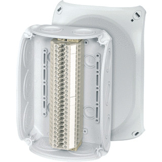 Hensel Kabeldoos ip66 met 24X rijgklem 0,75-4MM² BM4 180x130x77 grijs