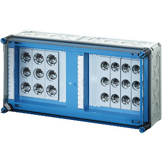 Hensel Mi zekeringkast 4x25/3x63a 3P dii/diii op rail 250a 5P BM4 600x300mm