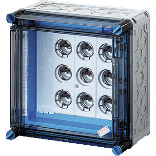 Hensel Mi zekeringkast 3x63a 3P diii e33 op rail 630a 5 polig BM2 300x300mm