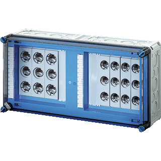 Hensel Mi zekeringkast 4x25/3x63a 3P dii/diii op rail 400a 5P BM4 600x300mm