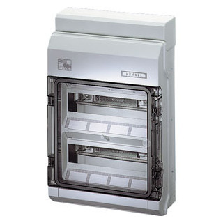 Hensel Enyboard Automatenbehuizing KV polycarbonaat ip65. 24 mod. 2x12. tule inv. +pe