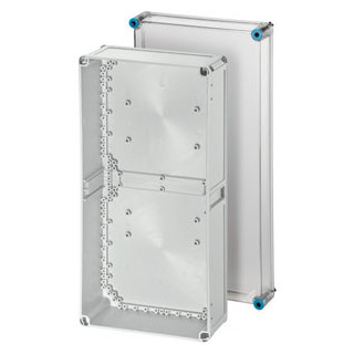 Hensel Enyflex Lege Behuizing ip66. inb. afm. 275x575x150 MM. transparant deksel