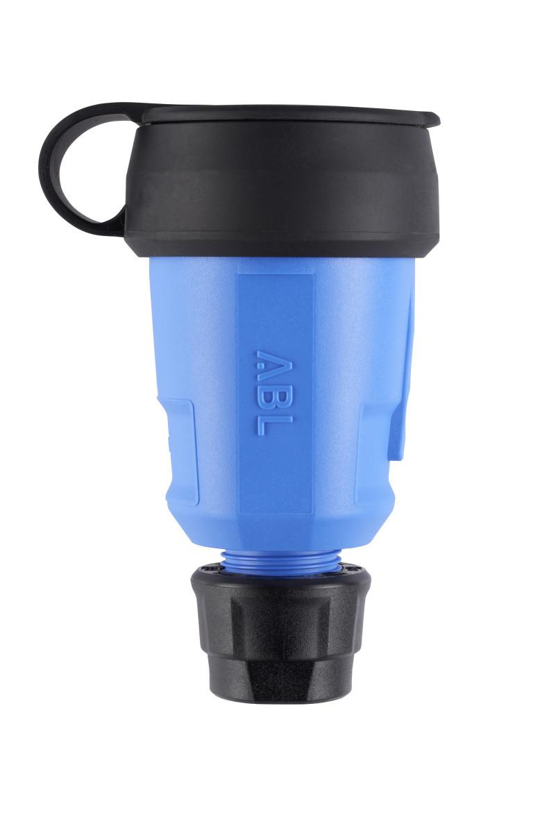 Hightech Koppeling, schuko, elamid, blauw, kraag, aanraakbeveiliging,