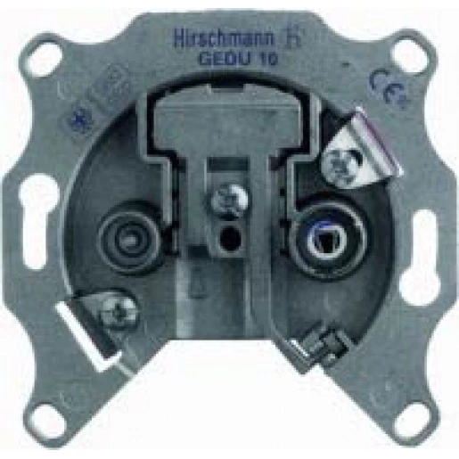 Hirschmann Antennecontactdoos radio TV inbouwinstallatie 2V rijgdoos 10DB Hirschmann Antennecontactdoos radio TV inbouwinstallatie 2V rijgdoos 10DB