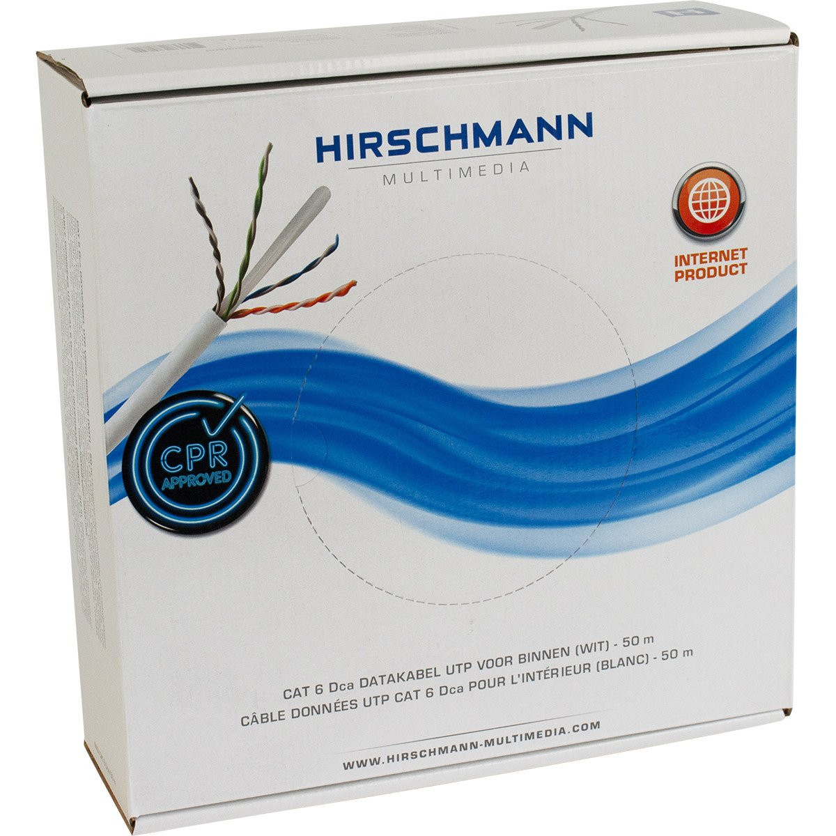 Hirschmann Data-en communicatiekabel cat6 utp 50M doos wit CPR klasse dca Hirschmann Data-en communicatiekabel cat6 utp 50M doos wit CPR klasse dca