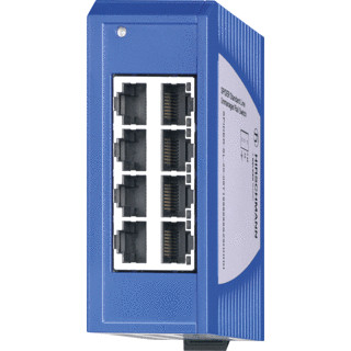 Belden Unmanaged rail switch spider standard line 10/100 mbit/S ethernet extended temperature range,-40-70° 8x10/100base-TX TP cable RJ45 sockets auto-crossing auto-negotiation auto-polarity