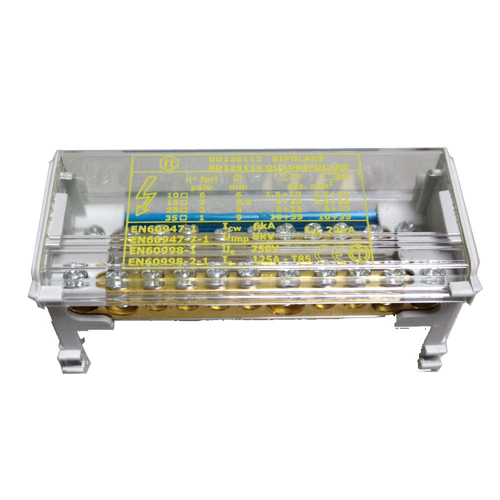 HK Electric Kamrail overig 125a 2P 1x10-35 2x10-25 11x2,5-6MM2