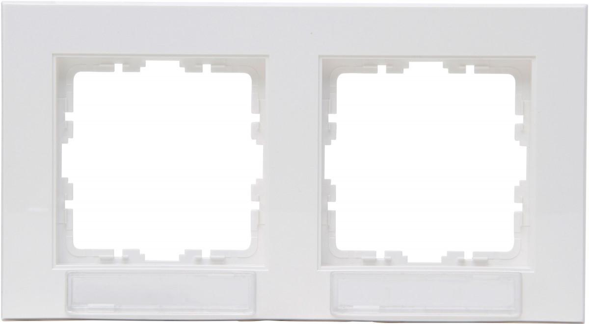 Kopp HK 07 HK07 - afdekraam 2-voudig met tekstvenster horizontaal helder wit