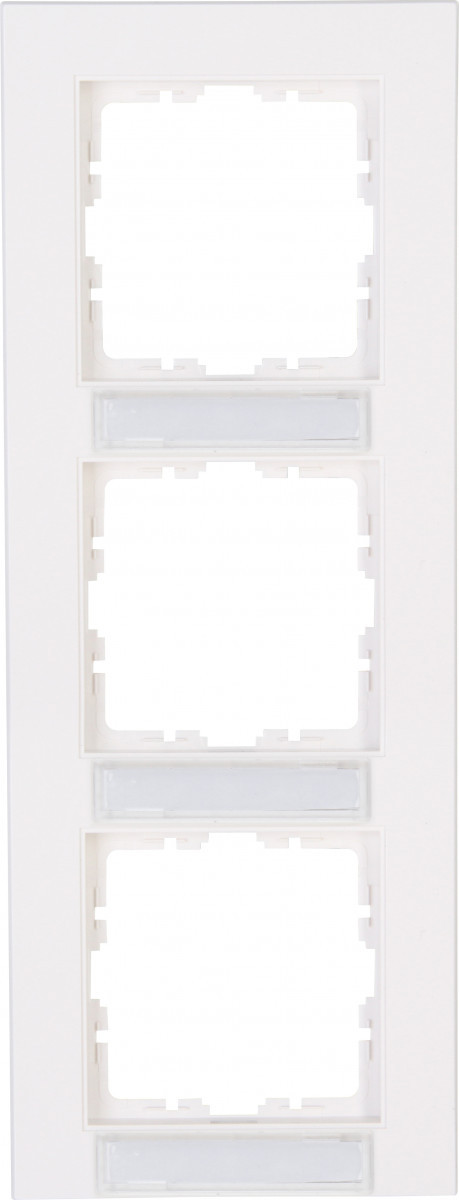 Kopp HK 07 HK07 - afdekraam 3-voudig met tekstvenster verticaal helder wit