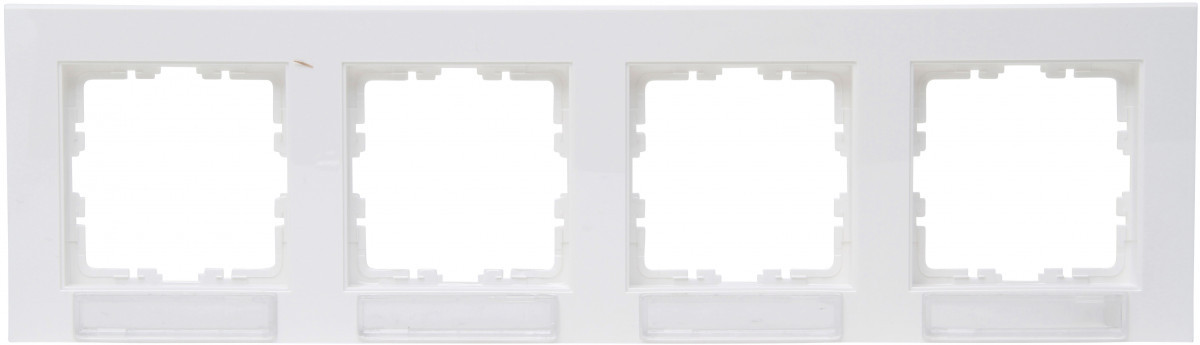 Kopp HK 07 HK07 - afdekraam 4-voudig met tekstvenster horizontaal helder wit