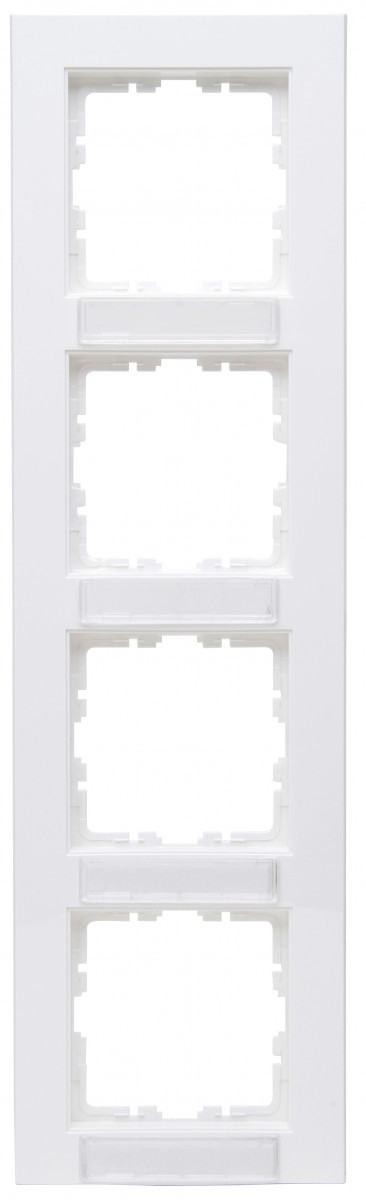 Kopp HK 07 HK07 - afdekraam 4-voudig met tekstvenster verticaal helder wit