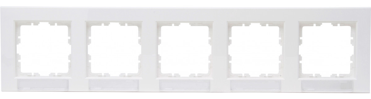 Kopp HK 07 HK07 - afdekraam 5-voudig met tekstvenster horizontaal helder wit