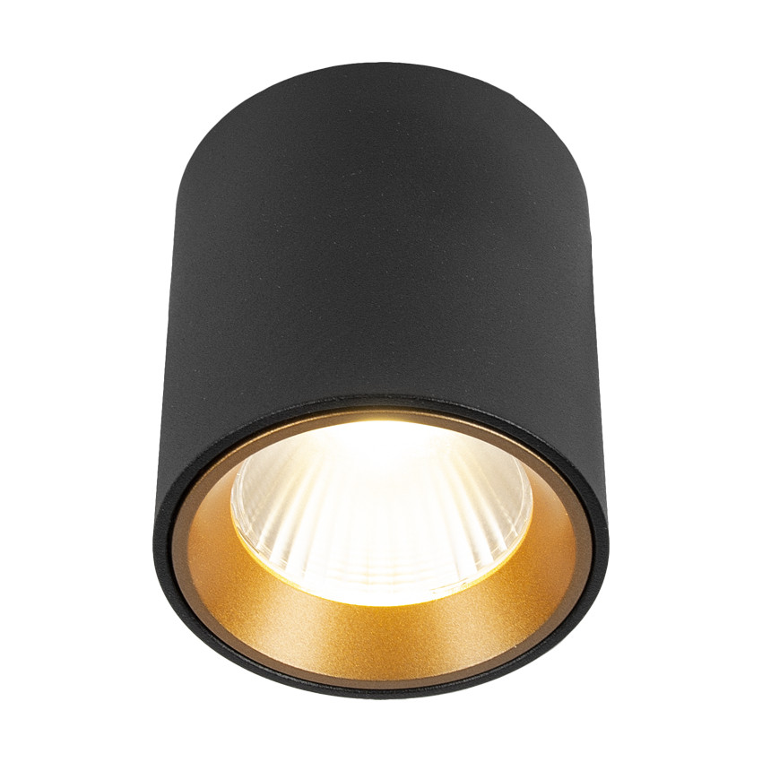 Hofflights plafondopbouw verlichting | 1.2000.1212 nepal rond 7W 3K 24° zwart/messing