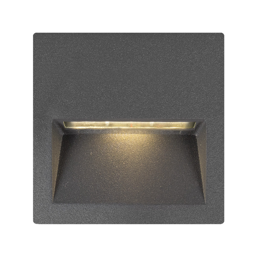 HOFFLIGHTS WAND INBOUWARMATUUR 2.4012.1312 athens 4W 3000K square antr HOFFLIGHTS WAND INBOUWARMATUUR 2.4012.1312 athens 4W 3000K square antr