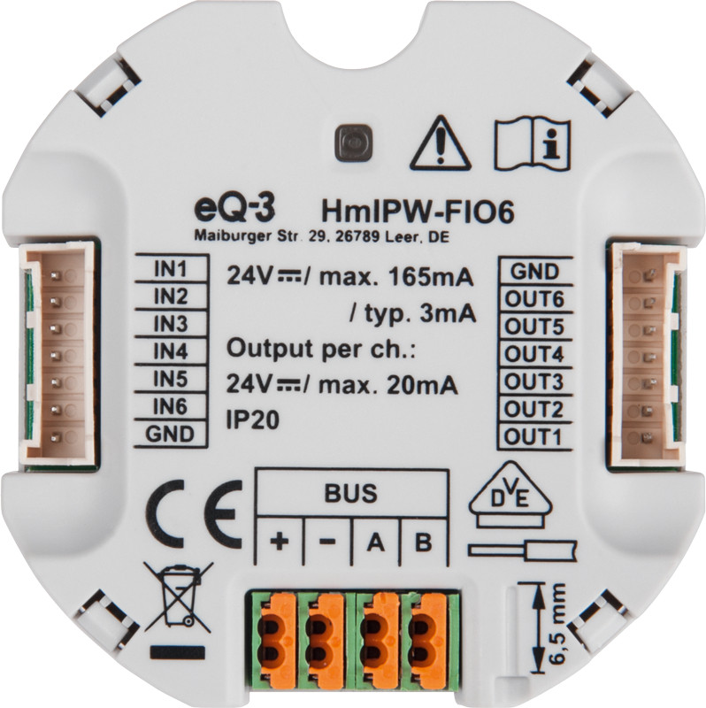 Homematic IP FIO6 IO-MODULE INB 6VOUD