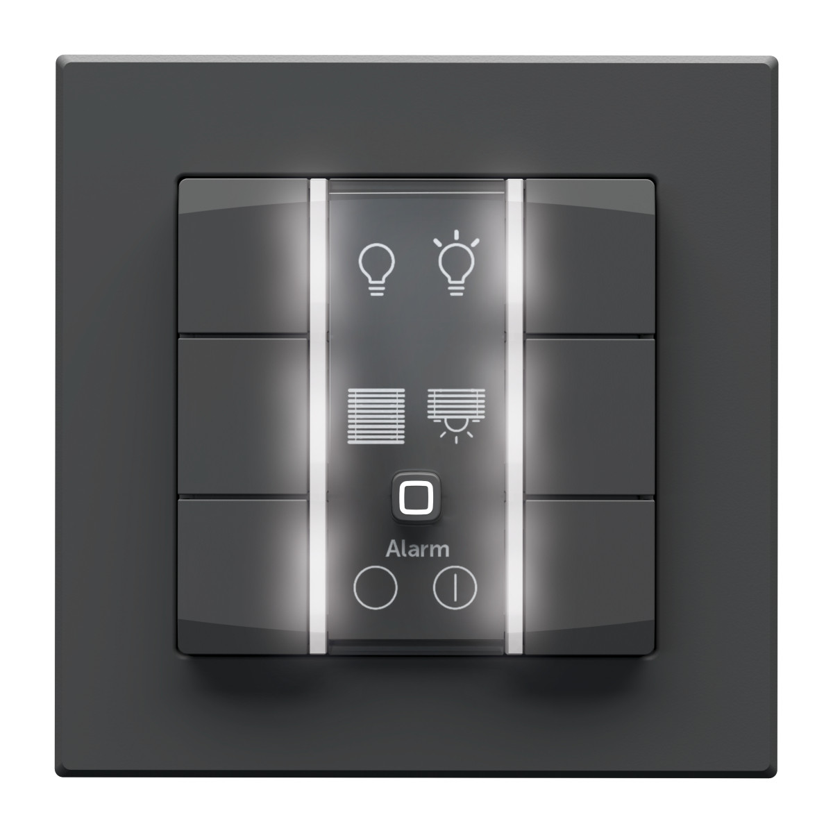 Homematic IP wandknop - 6-voudig, 230 V, antraciet