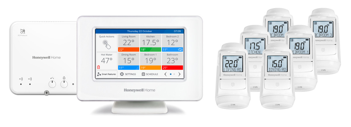 Honeywell Home Zone regelsystemen Evohome 6-zone radiatorpakket met stuurmodule