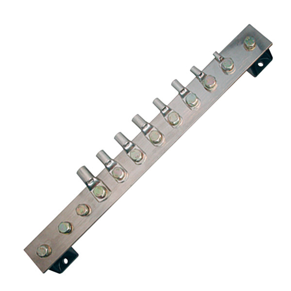 Hoofdaardrail 400MM met isolatoren en kabelschoenen 3x25mm2 en 3x35mm2