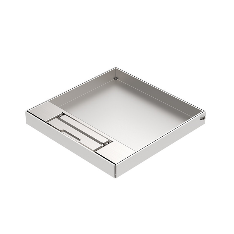 HPL Accessoires / componenten RVS S15ZR klapdeksel set - geborsteld RVS, inleg 15MM - 150x150mm