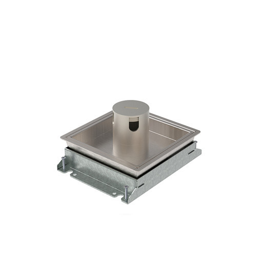 HPL Instortvloerdoos Powerbox150 instort 34MM 2XGST + 2xdatasp. - RVS S25 ip54 deksel