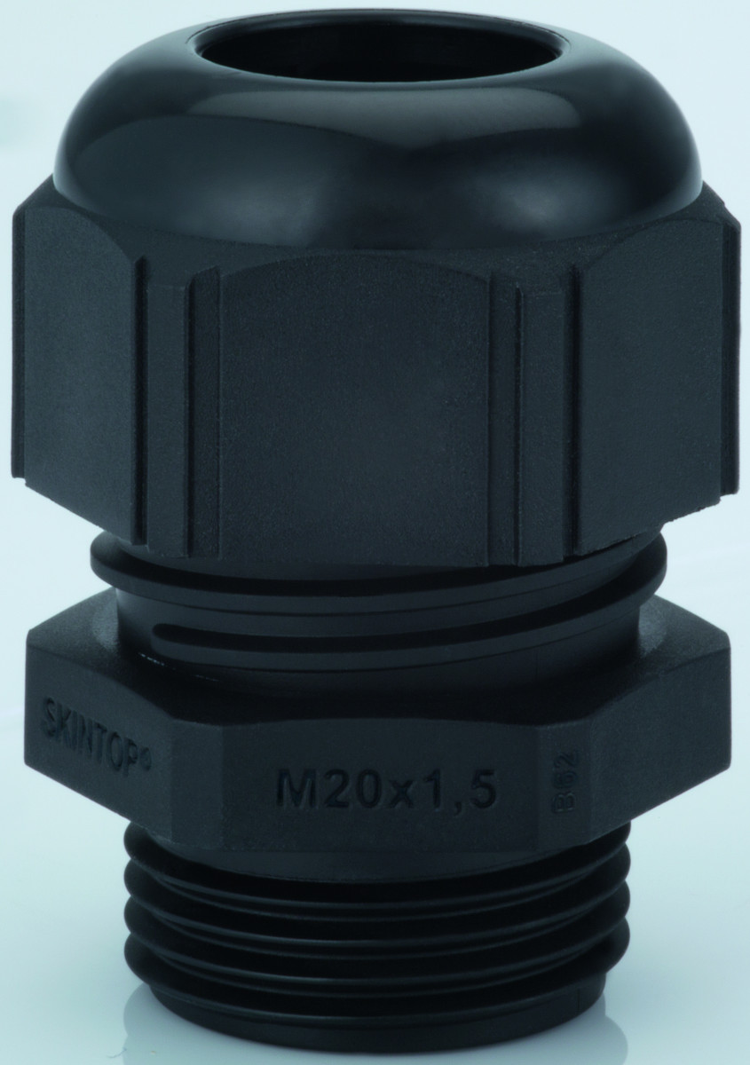 Hugro WAZU 184.1507.21 wartel nylon M12 zwart ltap ul keur
