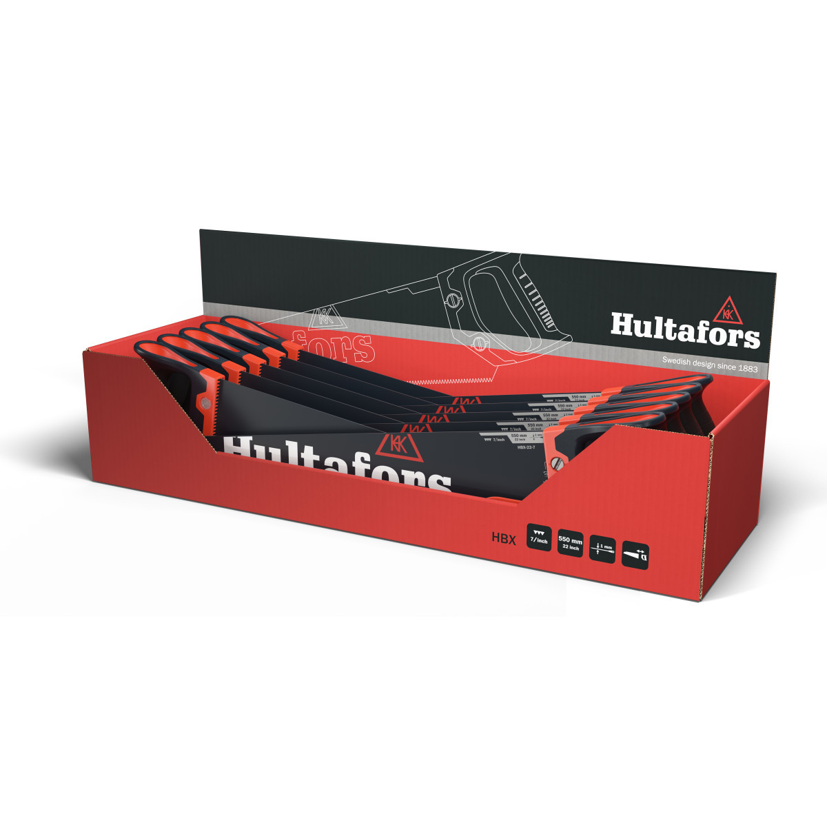 Hultafors Display handzaag HBX 7 tpi , 10 stuks