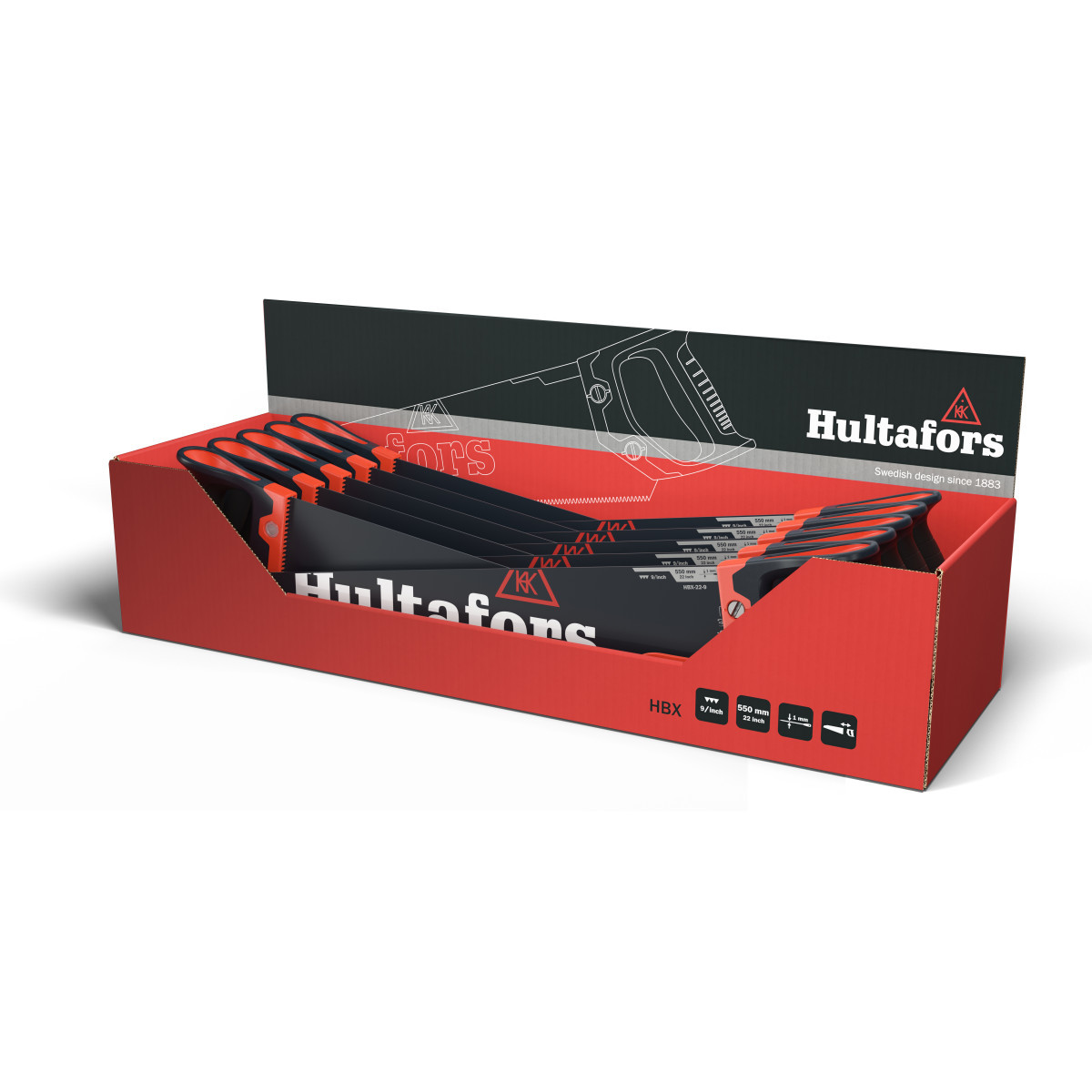 Hultafors Display handzaag HBX 9 tpi , 10 stuks