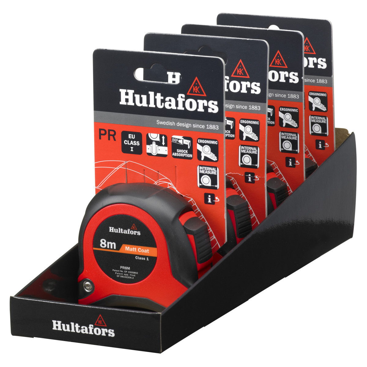 Hultafors Display rolbandmaat PR - 8 meter, 4 ST