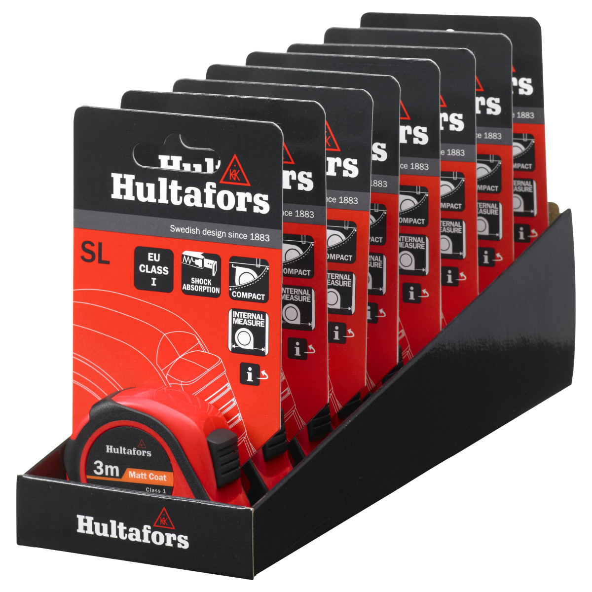 Hultafors Display rolbandmaat SL 3M display 8 ST