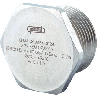 Hummel V-MS-ex-D blindplaat wartel kabel-/buisinvoer 20metrisch