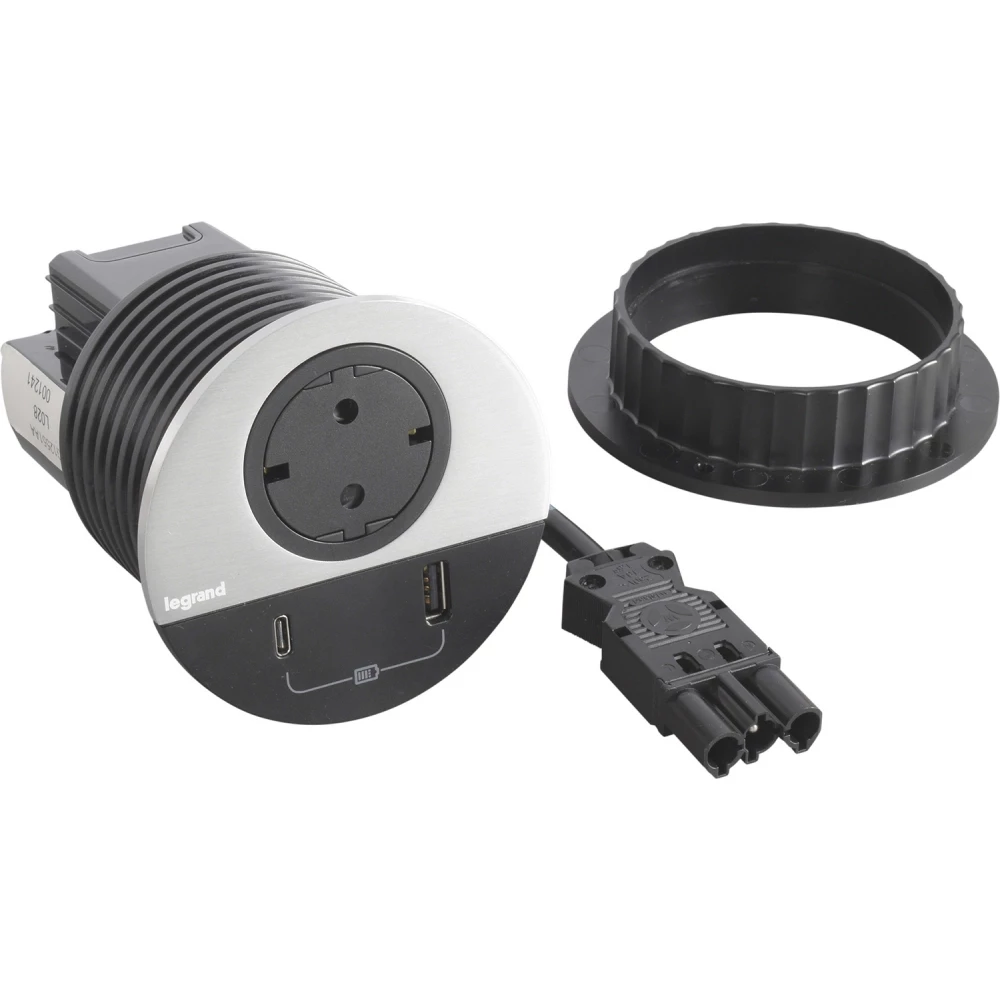 Incara Disq80 - geb. alu -1 WCD +1 usb a+c -snoer L0.5M wielnd GST18