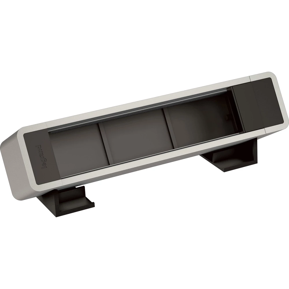 Incara On desk -bureaublok leeg -aluzwart -voor 8 modules mosaic