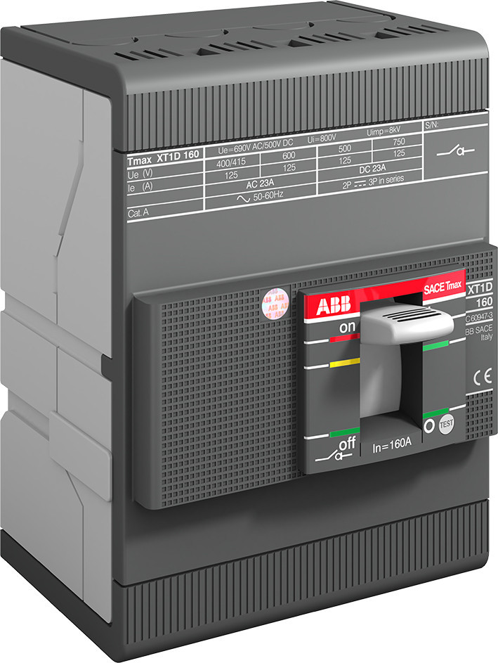 ABB Componenten Tmax XT Special build Inclusief Vermogensautomaat en accessoires 1sda068209r1 XT1D 160 switc