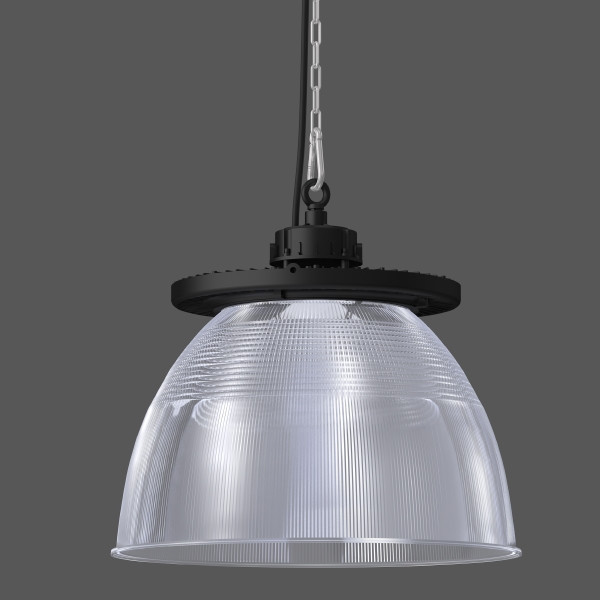 Industrial Hall, 220 W, 33300 LM, 840, zwart, on/off klokarmaturen, D