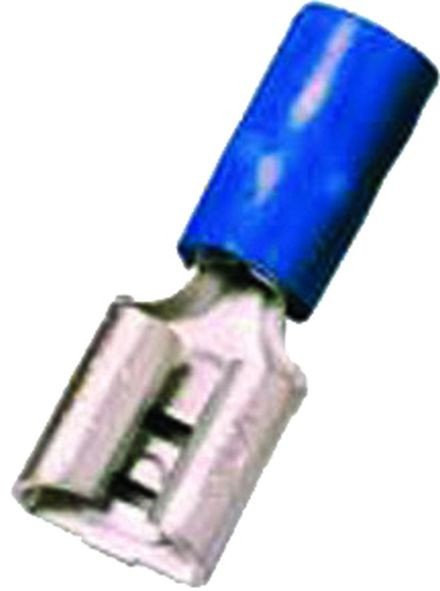 Intercable Geïsoleerde kabelschoenen Geïs. vlaksteekhuls 1,5-2,5MM2 6,3 X 0,8 blauw messing, GV