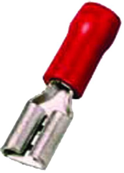 Intercable Geïsoleerde kabelschoenen Geïs. vlaksteekhuls 0,5-1MM2 4,8 X 0,5 rood messing