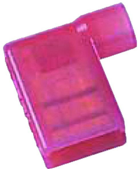 Intercable Geïsoleerde kabelschoenen Voll.Geïs.haakse VL.ST.huls,0,5-1MM2,6,3x0,8,messing rood