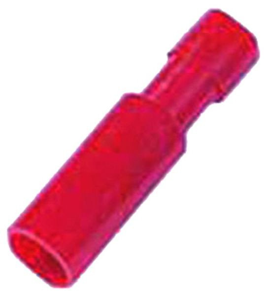 Intercable Geïsoleerde kabelschoenen Voll.Geïs. rondsteekhuls 0,5-1MM2 steker 4MM rood