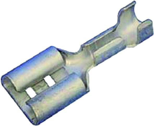 Intercable Q-serie Vlaksteekhuls Din46247,0,5-1MM2 6,3x0,8staal,vernikkeld