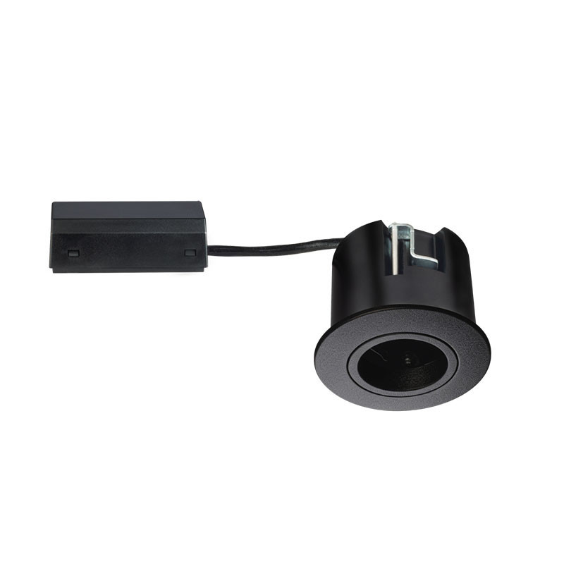 Interlight Frames MR16 Frame 87,5MM rond zwart ral9005 ip20 met aansluitbox excl. gu10