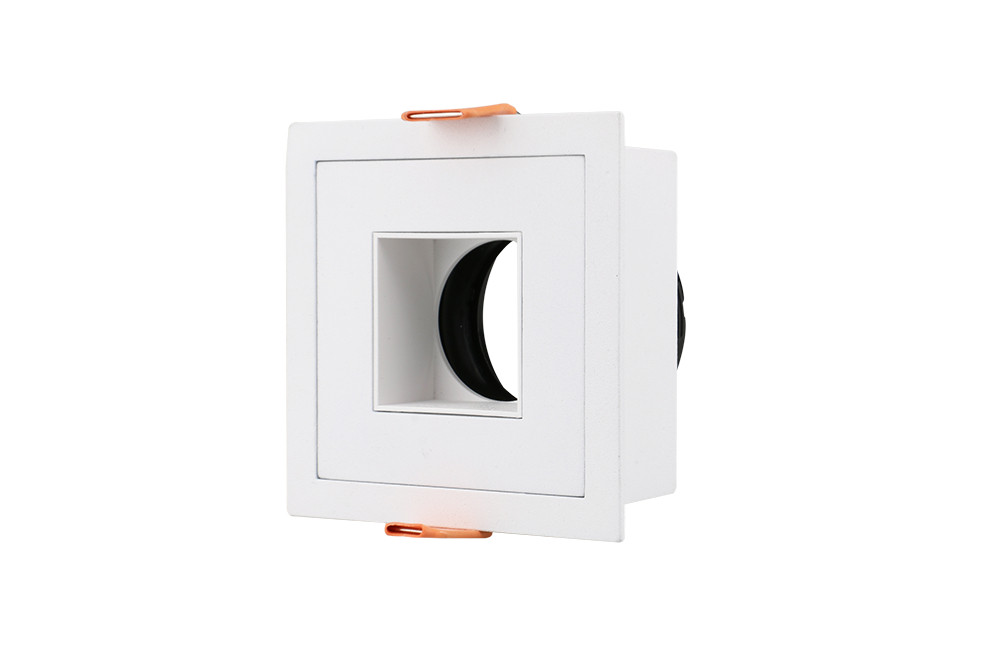 Interlight Infinity frame with springs square single white fixed ring14 white finish36 white